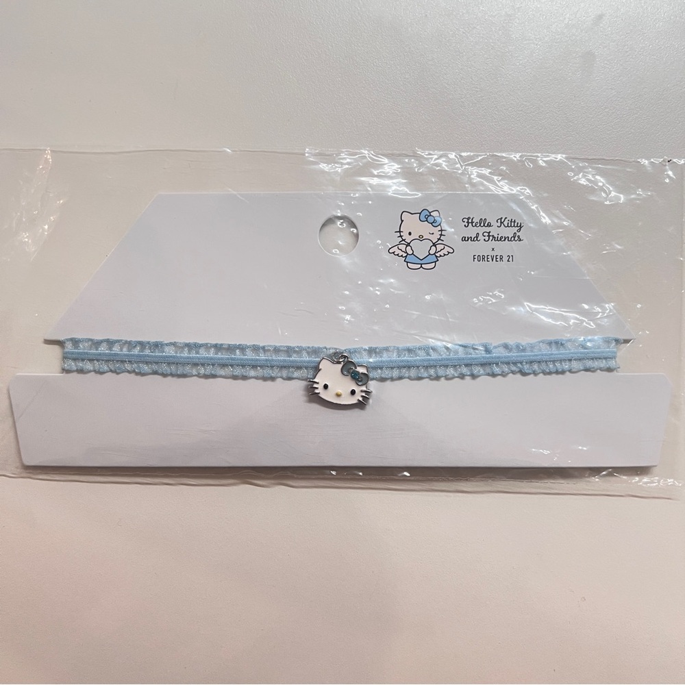 Forever 21 X Hello Kitty Blue Angel Lace Chocker